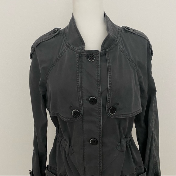 Free People Gray Utility/ Trench/ Military Coat - Picture 10 of 13